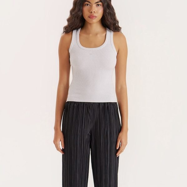 Grey Knitted 4th Vest Top- Tamil