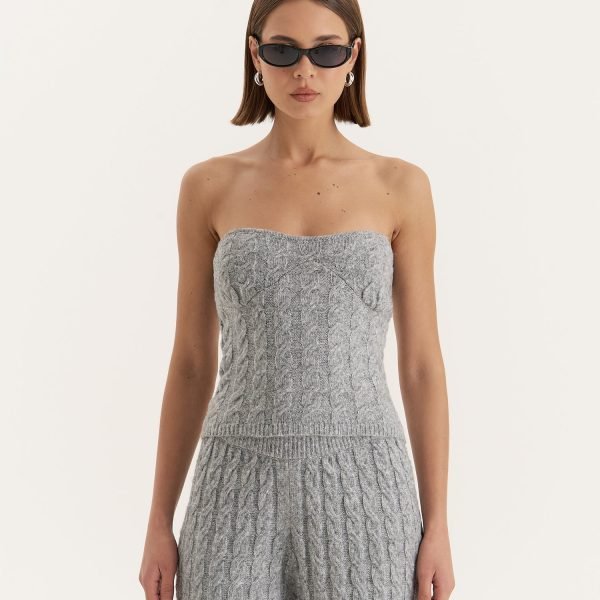 Grey Knitted Corset- Janina