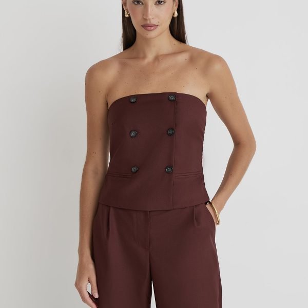 Burgundy Tailored Corset- Crea