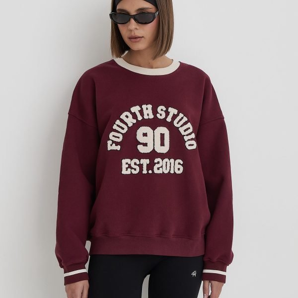 Burgundy Fourth Studio Relaxed Oversized Sweatshirt- Davis