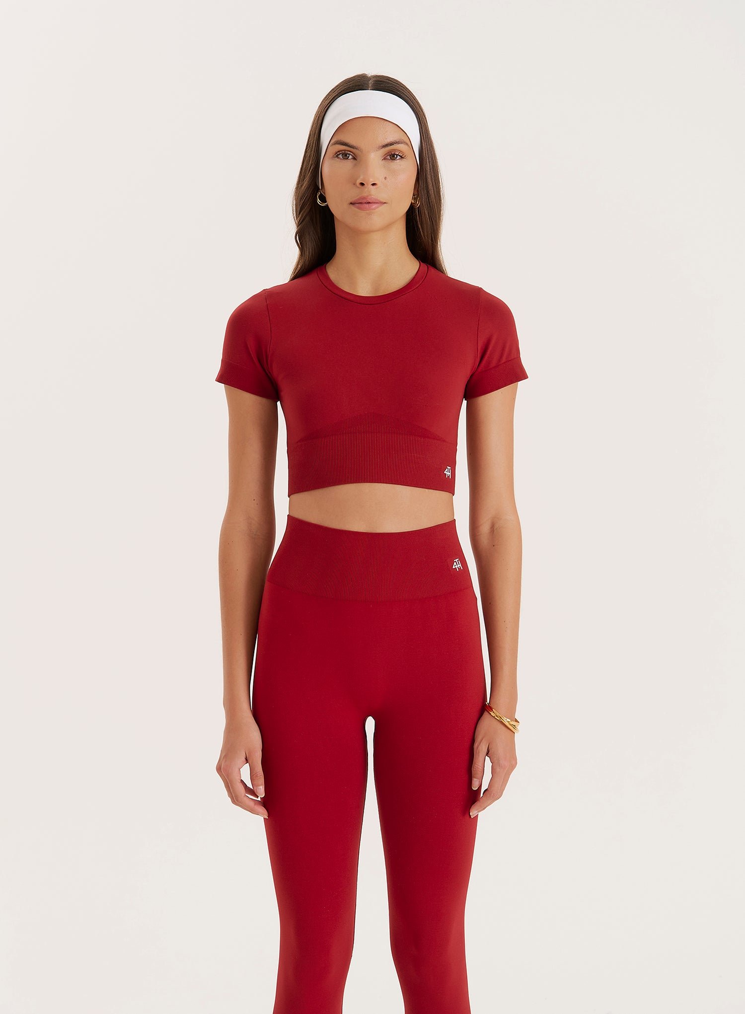 Red Seamless Gym Crop Top- Brogan
