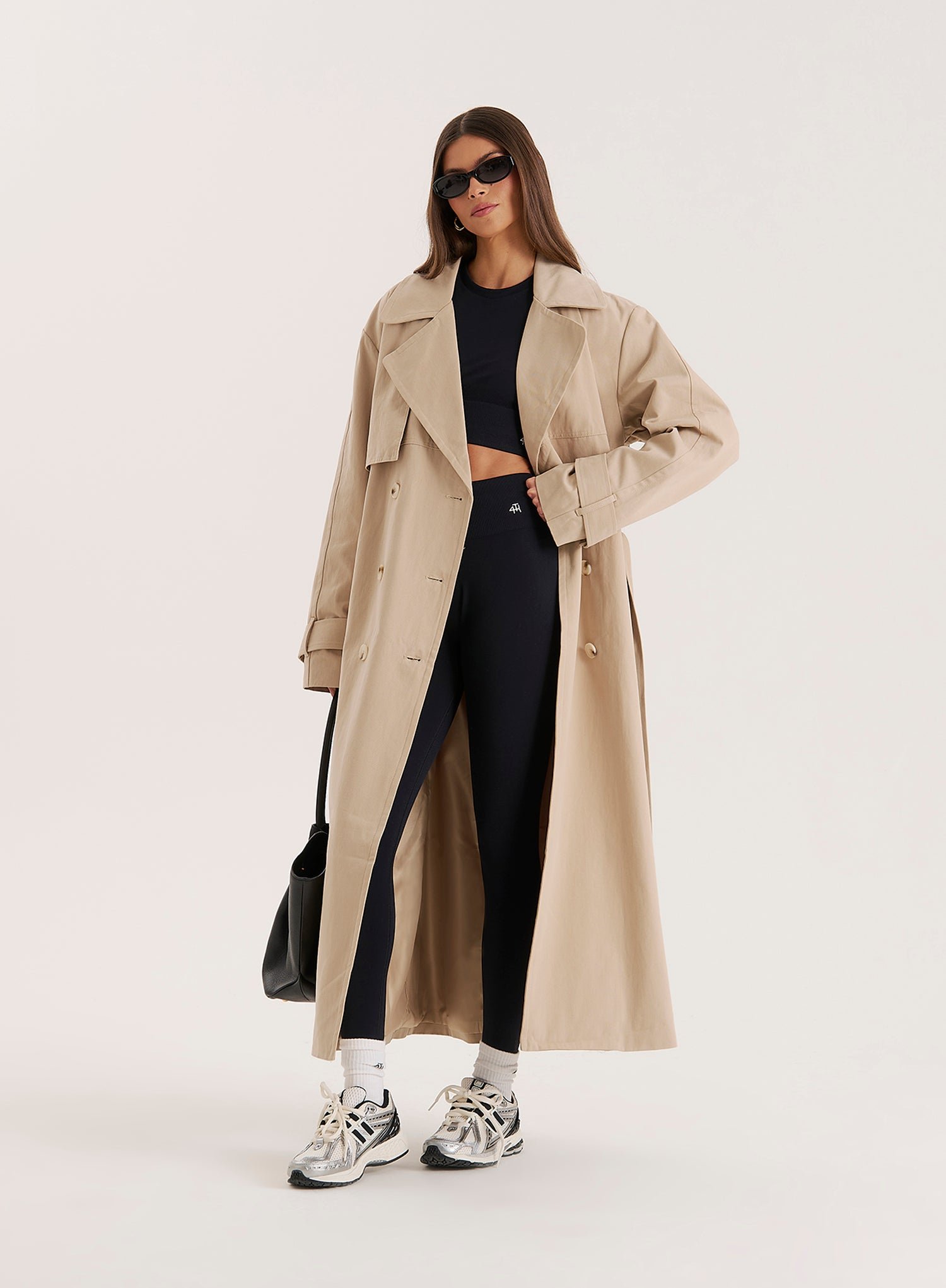 Second image of Beige Belted Trench Coat- Tabi
