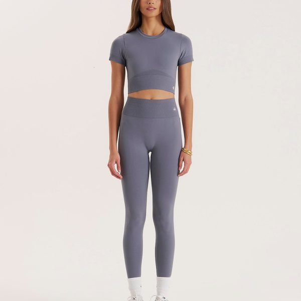Grey Sculpting Seamless Gym Leggings- Tyler