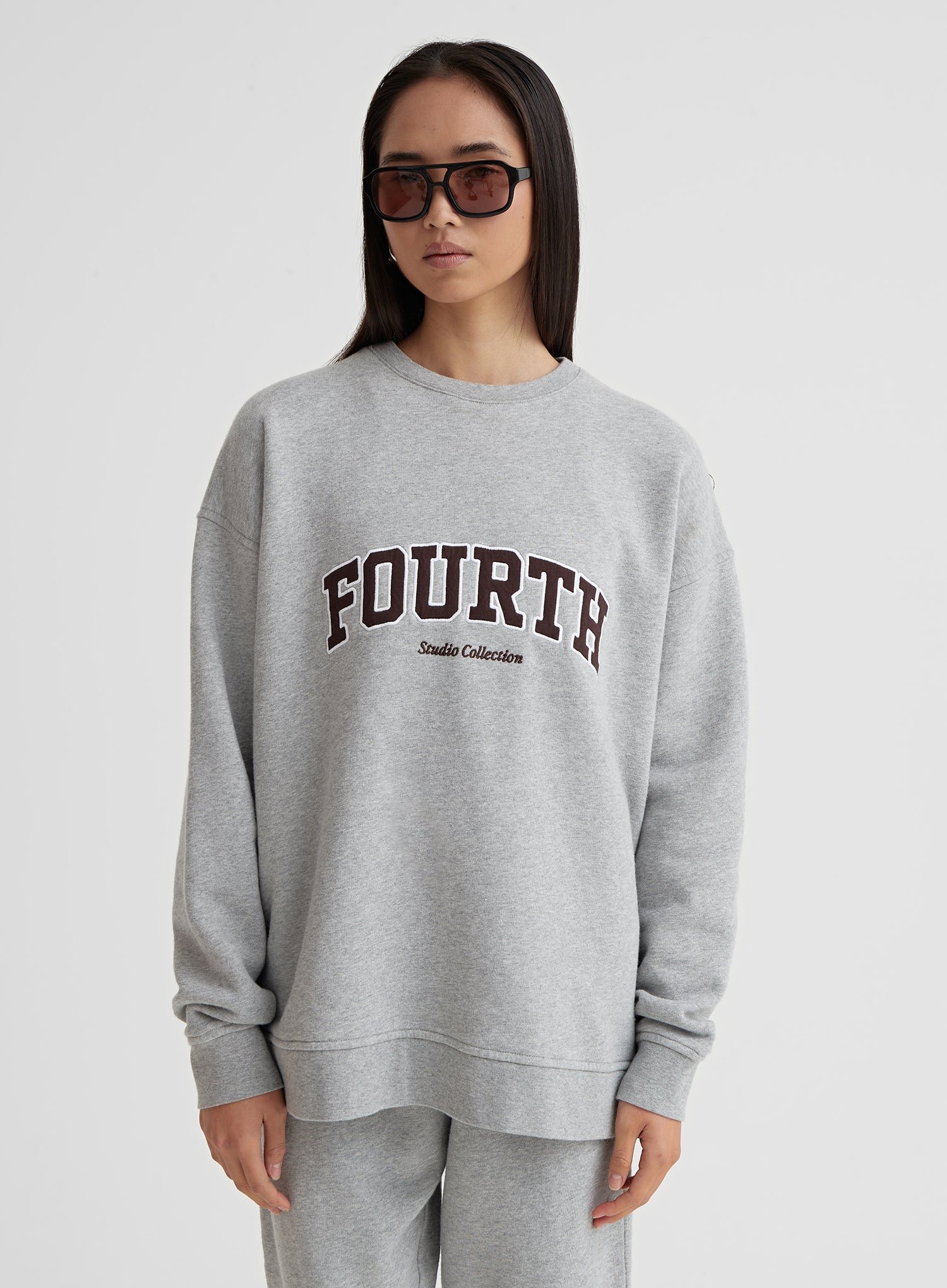 Grey Marl Fourth Studio Oversized Sweatshirt ?C Dianna