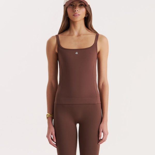 Chocolate Sculpting Seamless Gym Vest Top- Dua